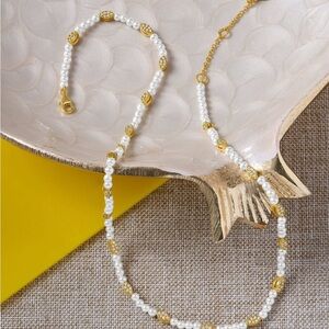 Freida ROTHMAN Armour of Hope Beaded Pearl Necklace